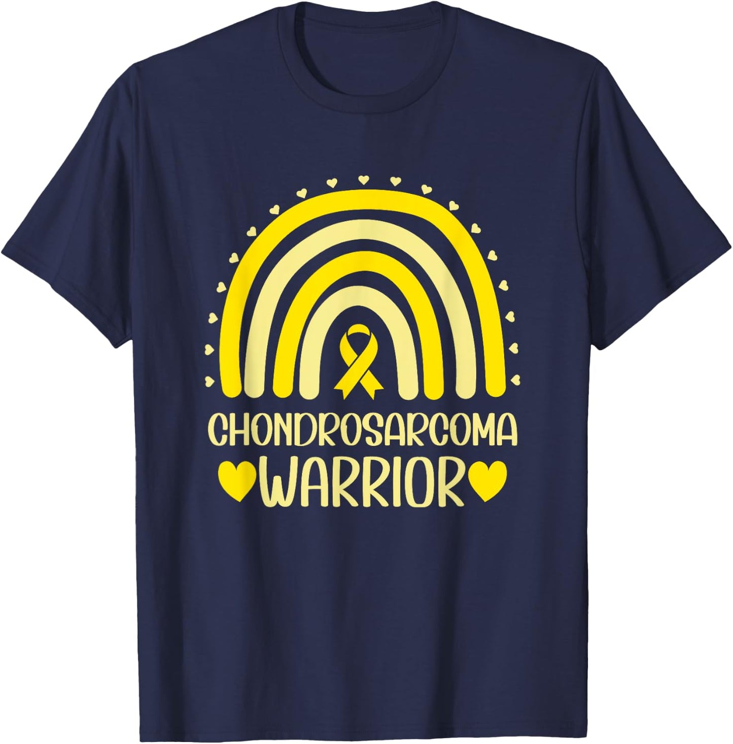 Chondrosarcoma Cancer Warrior Chondrosarcoma Awareness T-Shirt - T-Shirt | Navy