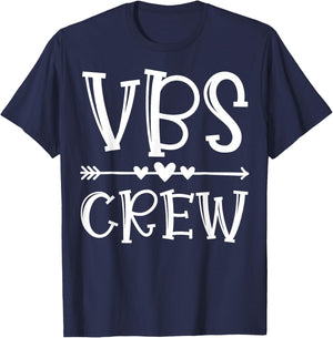 VBS Crew Faith-Based Gathering Sunday School Teacher Women Girls Kids T-Shirt - T-Shirt | Navy