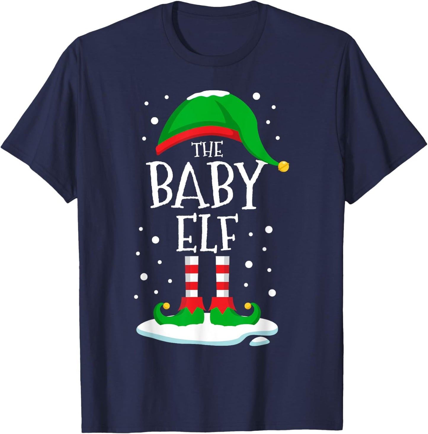 The Baby Elf Christmas Family Matching Xmas Group Funny T-Shirt - T-Shirt | Navy