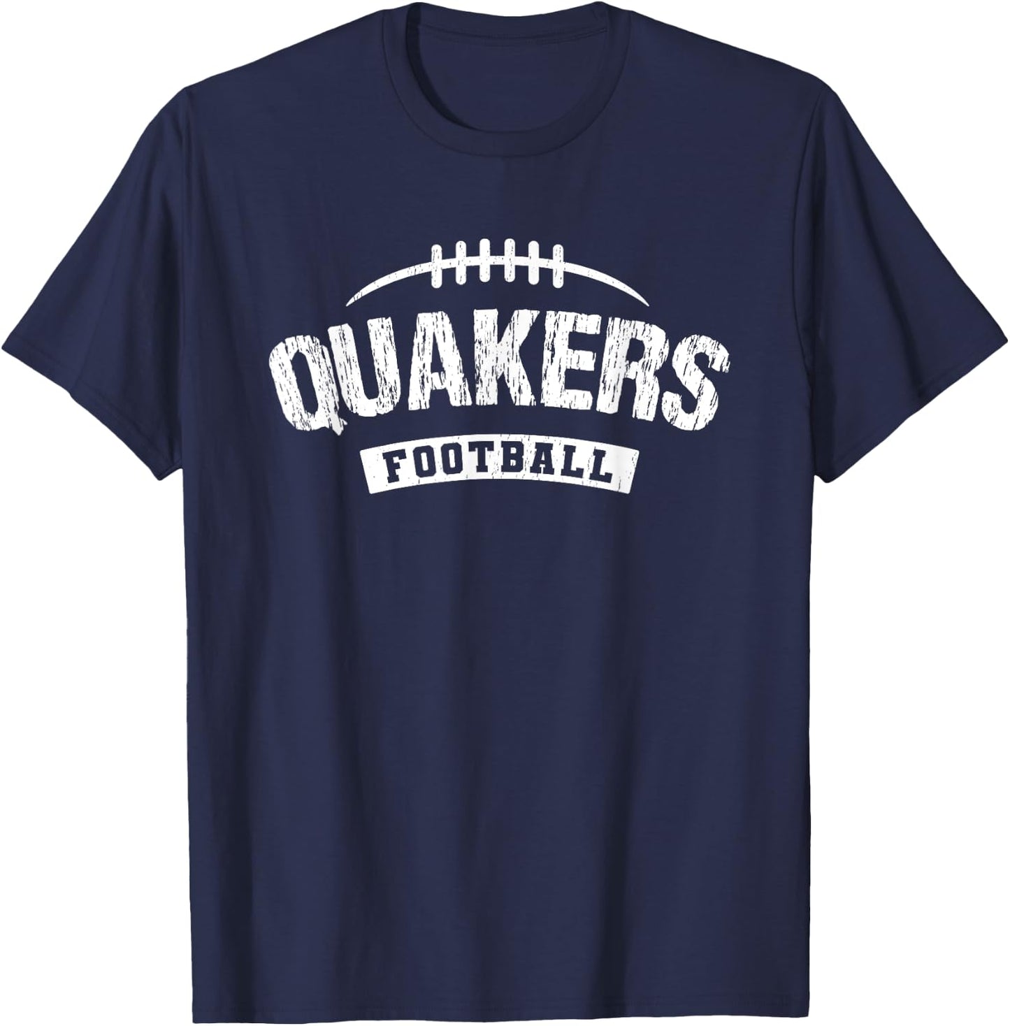 Quakers Plainfield Football Distressed HS T-Shirt - T-Shirt | Navy