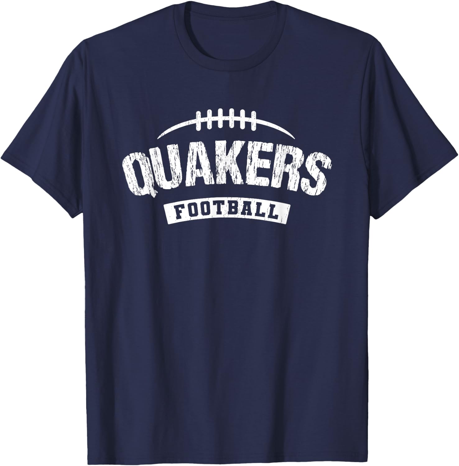 Quakers Plainfield Football Distressed HS T-Shirt - T-Shirt | Navy