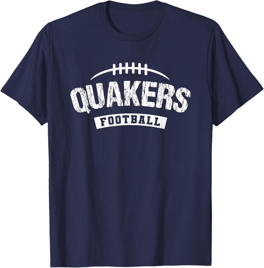 Quakers Plainfield Football Distressed HS T-Shirt - T-Shirt | Navy