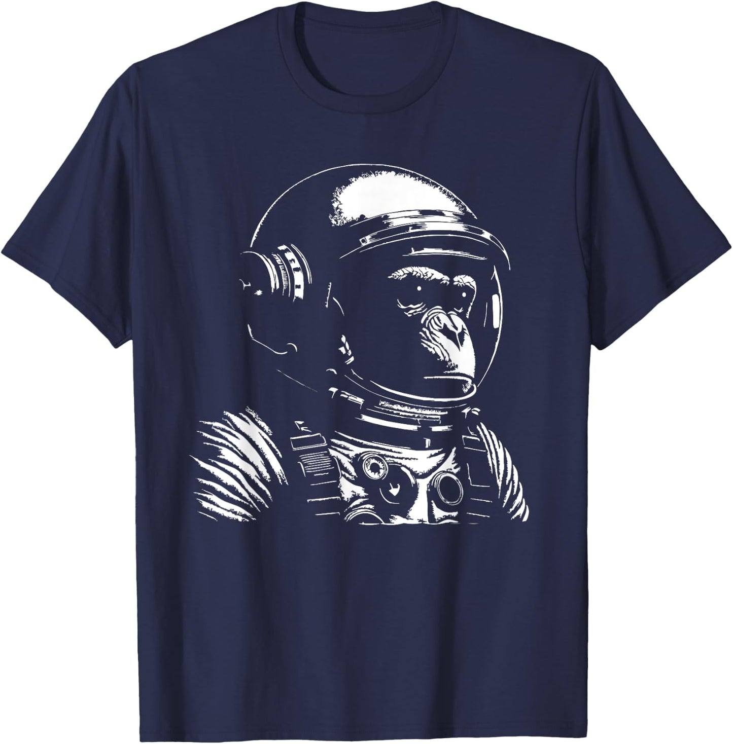 Vintage Space Travel Astronaut Monkey T-Shirt - T-Shirt | Navy