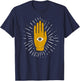 Spiritual Mystic Eye Third Eye All Seeing Eye Hamsa Hand T-Shirt - T-Shirt | Navy