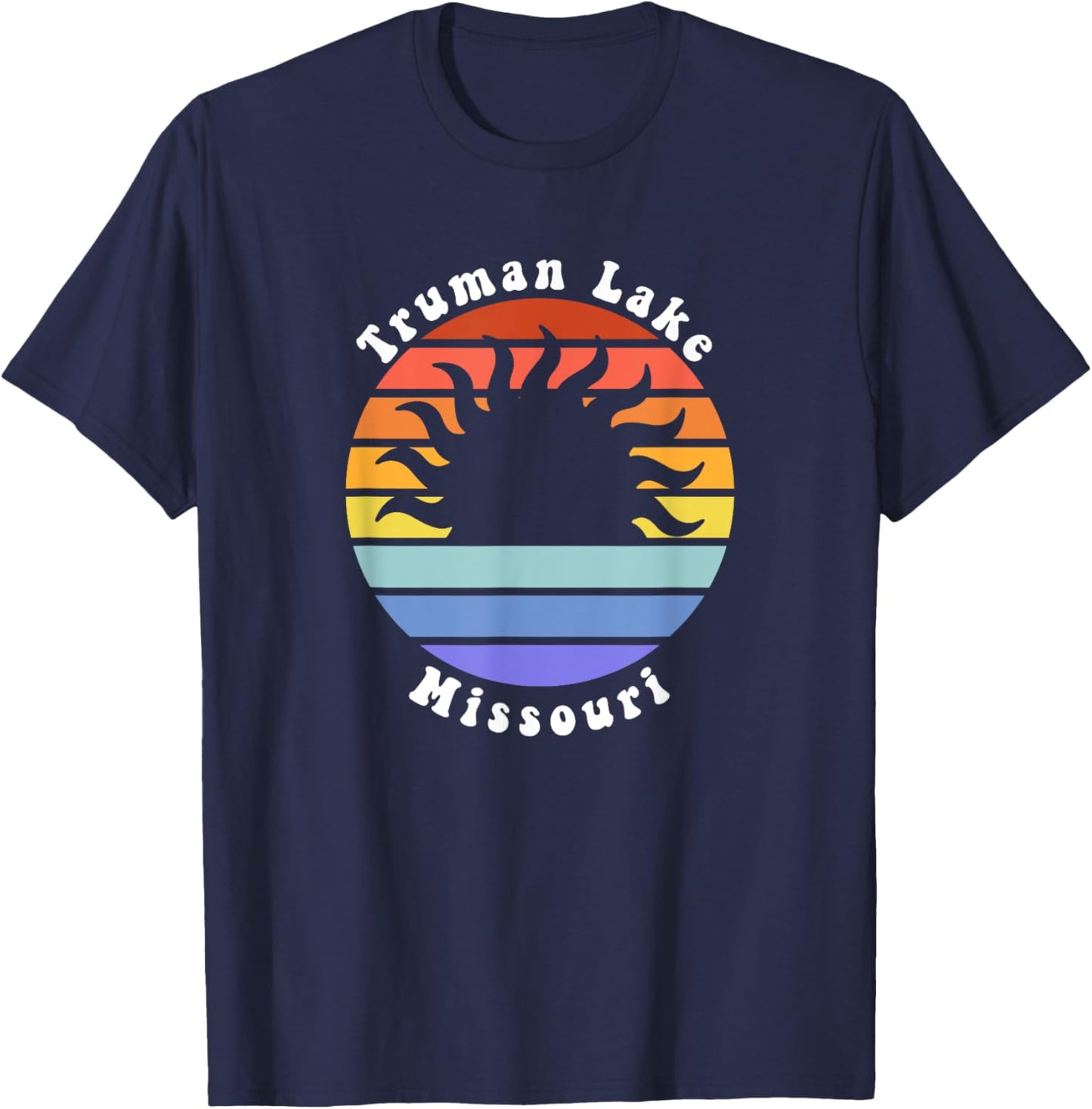 Truman Lake Missouri Sunrise Vacation Souvenir T-Shirt - T-Shirt | Navy