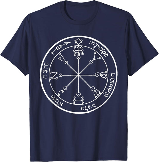 King Solomons 6th Mars Seal Protection from all Harm T-Shirt - T-Shirt | Navy