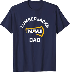 Northern Arizona NAU Lumberjacks Arched Dad T-Shirt - T-Shirt | Navy