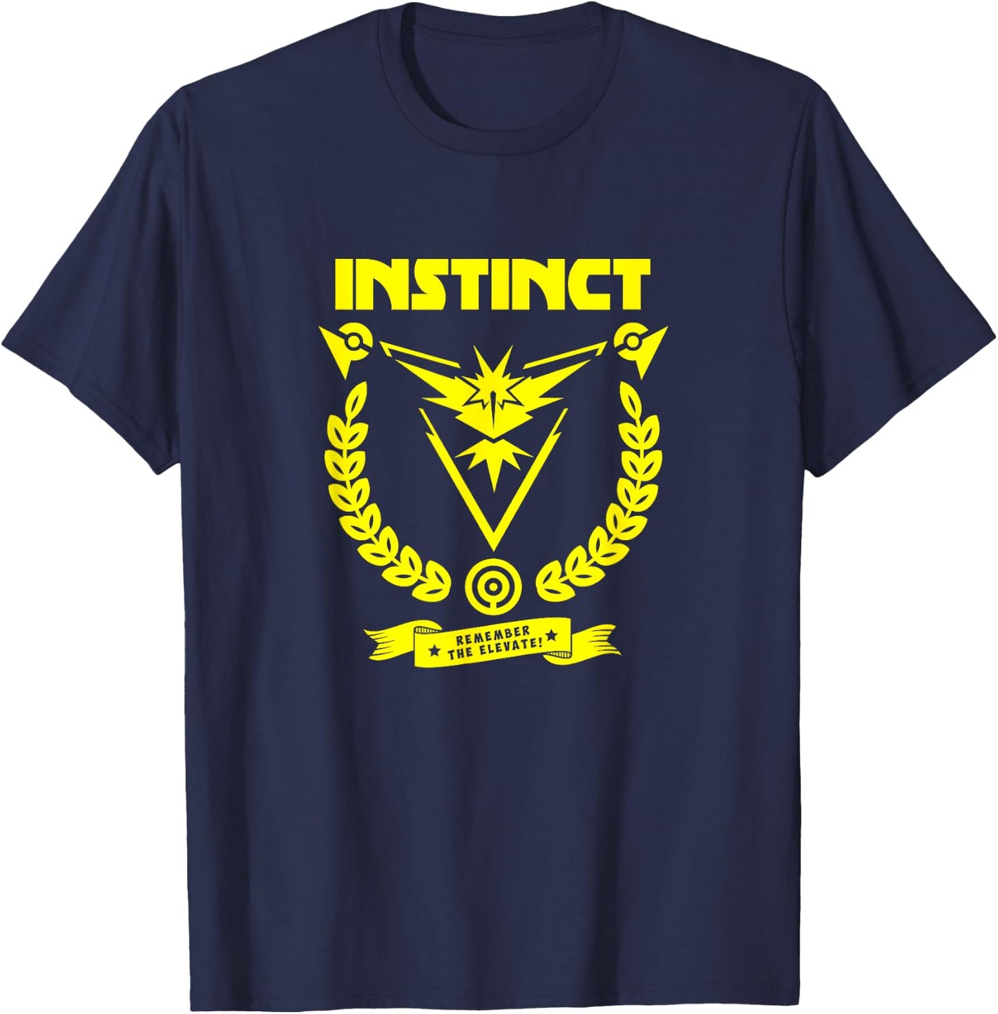 On The Level Designs Instinct Elite Elevate - Men's -Adults Black Small Classic Fit Short Sleeve Crew Collar T-Shirt - T-Shirt | Navy