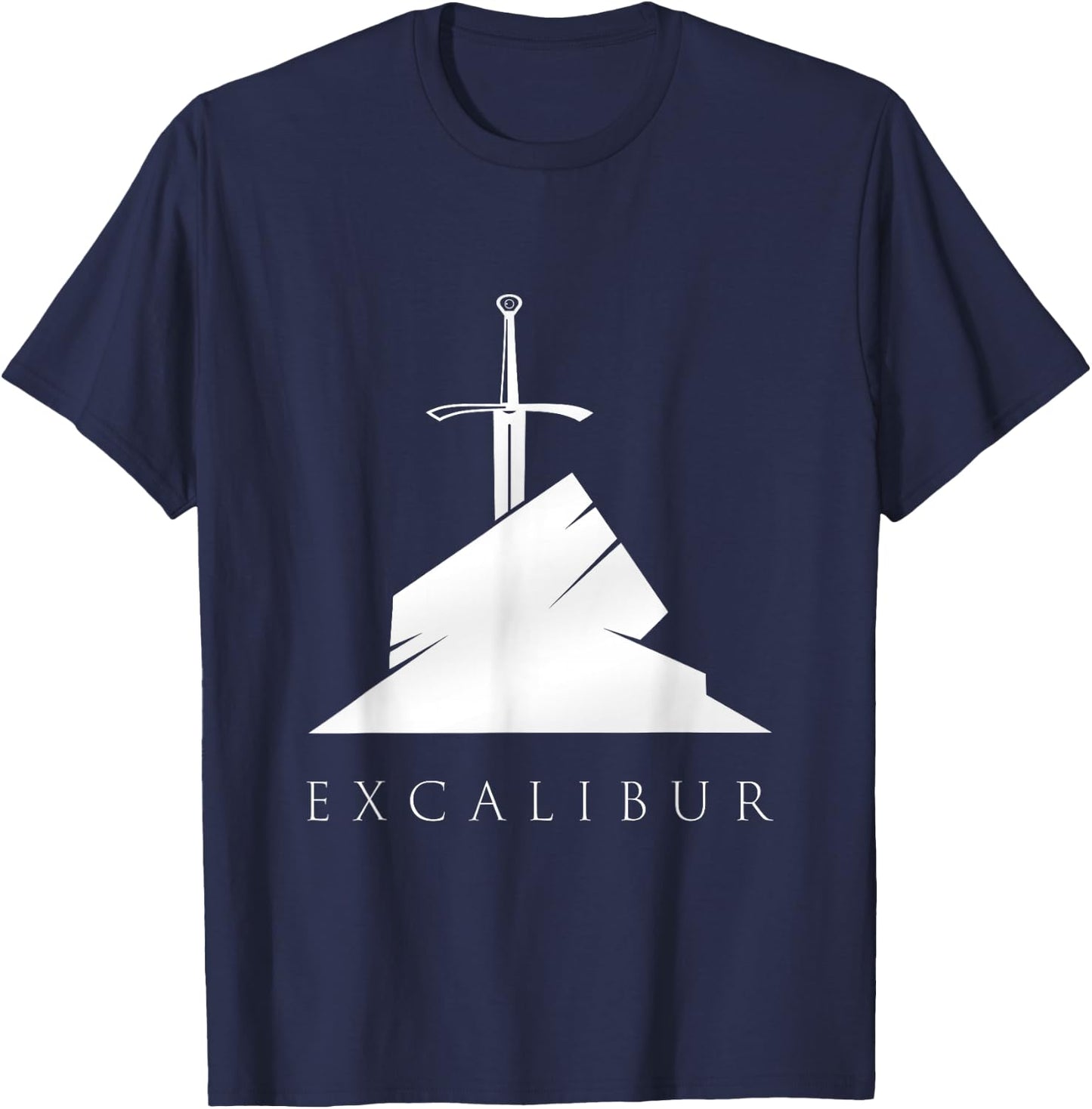 Excalibur The Legendary Sword in the Stone of King Arthur T-Shirt - T-Shirt | Navy