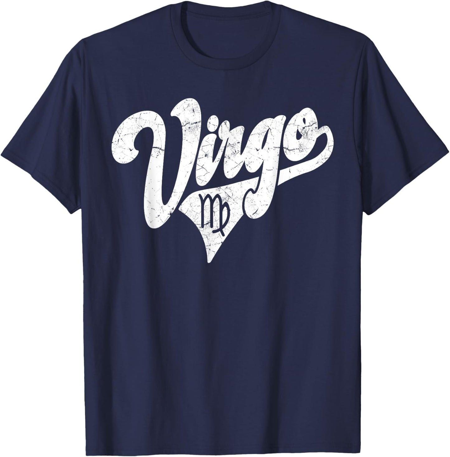 Virgo Retro Zodiac - Astrology - Horoscope, Virgo T-Shirt - T-Shirt | Navy