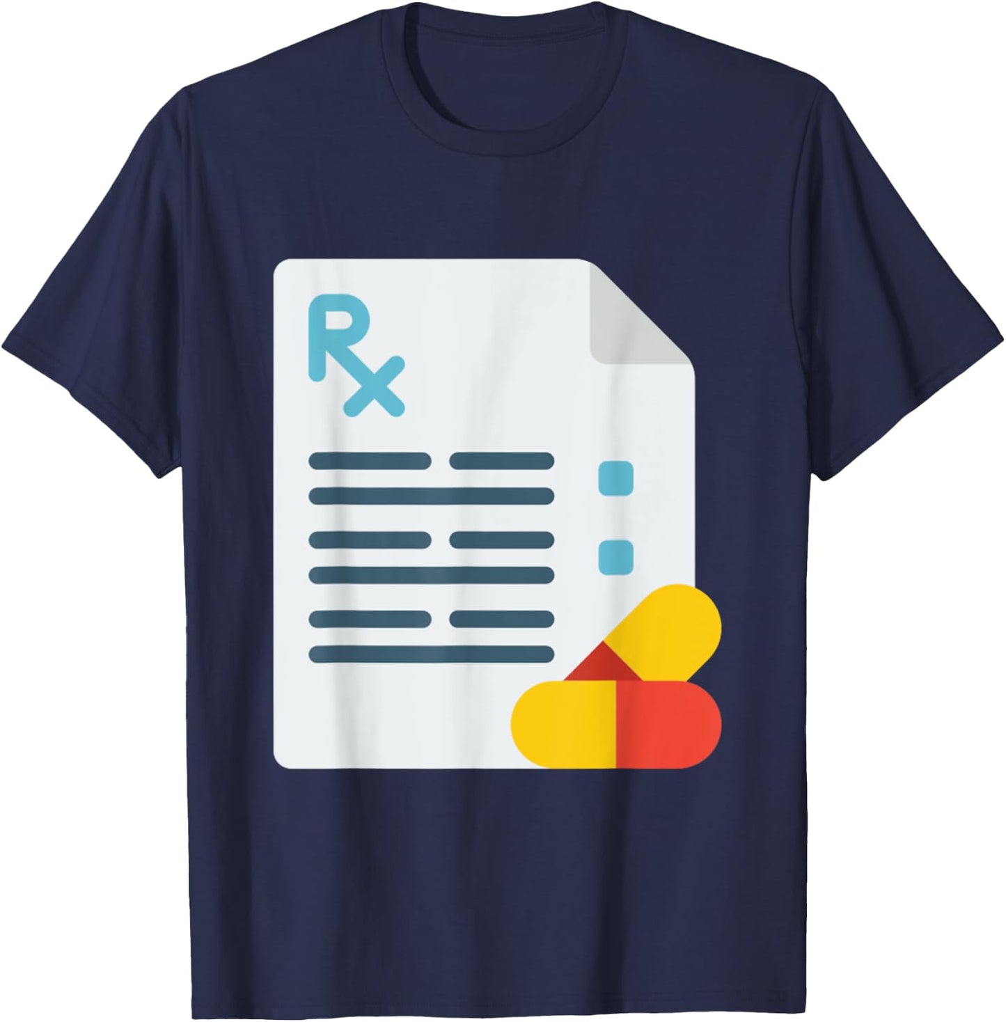 Rx Pharmacy Technician Pharmacist Medicine T-Shirt - T-Shirt | Navy