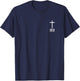 Faith Over Fear Small Cross Christian Minimalist Religious T-Shirt - T-Shirt | Navy