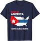 Made in America With Cuban Parts Cuba USA Gifts Funny T-Shirt - T-Shirt | Navy