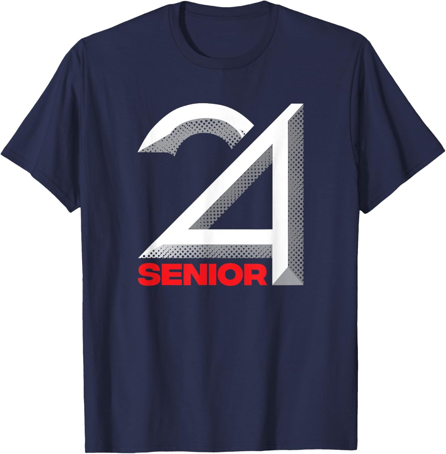 Senior Class Of 2024 Shirt Graduation High School College T-Shirt - T-Shirt | Navy