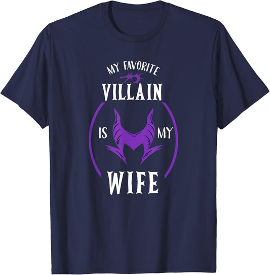 My Favorite Villain Is My Wife the Best Gift Husband T-Shirt - T-Shirt | Navy