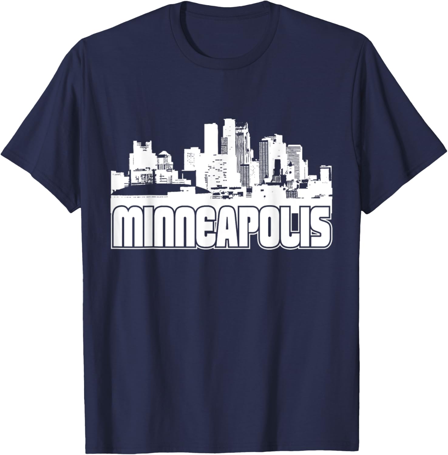Minneapolis Minnesota Downtown Skyline T-Shirt - T-Shirt | Navy