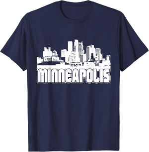 Minneapolis Minnesota Downtown Skyline T-Shirt - T-Shirt | Navy