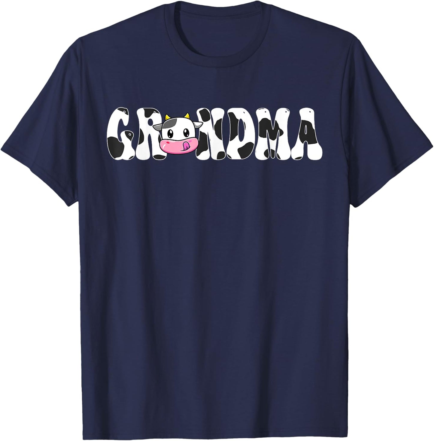 Grandma Of The Birthday Girl Cow Family Matching 1st T-Shirt - T-Shirt | Navy