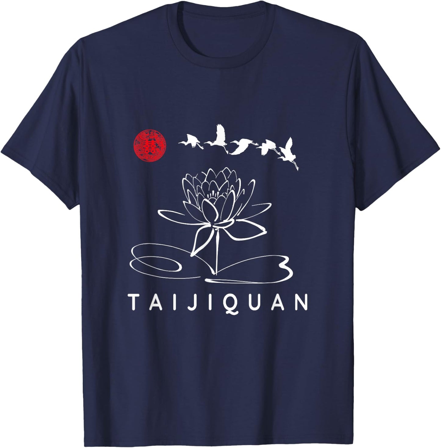 Taijiquan Instructor / Taijiquan Students / Classic Lotus T-Shirt - T-Shirt | Navy
