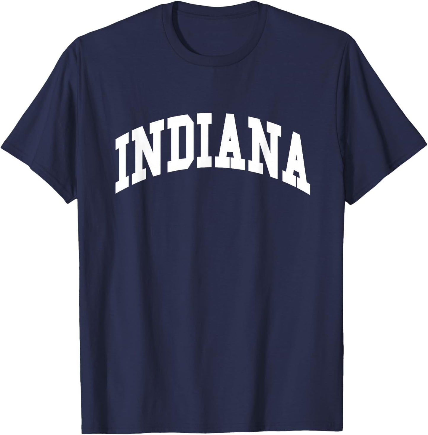 Graphic Crew Inc. INDIANA - Throwback Design - Classic , Small, Red T-Shirt - T-Shirt | Navy