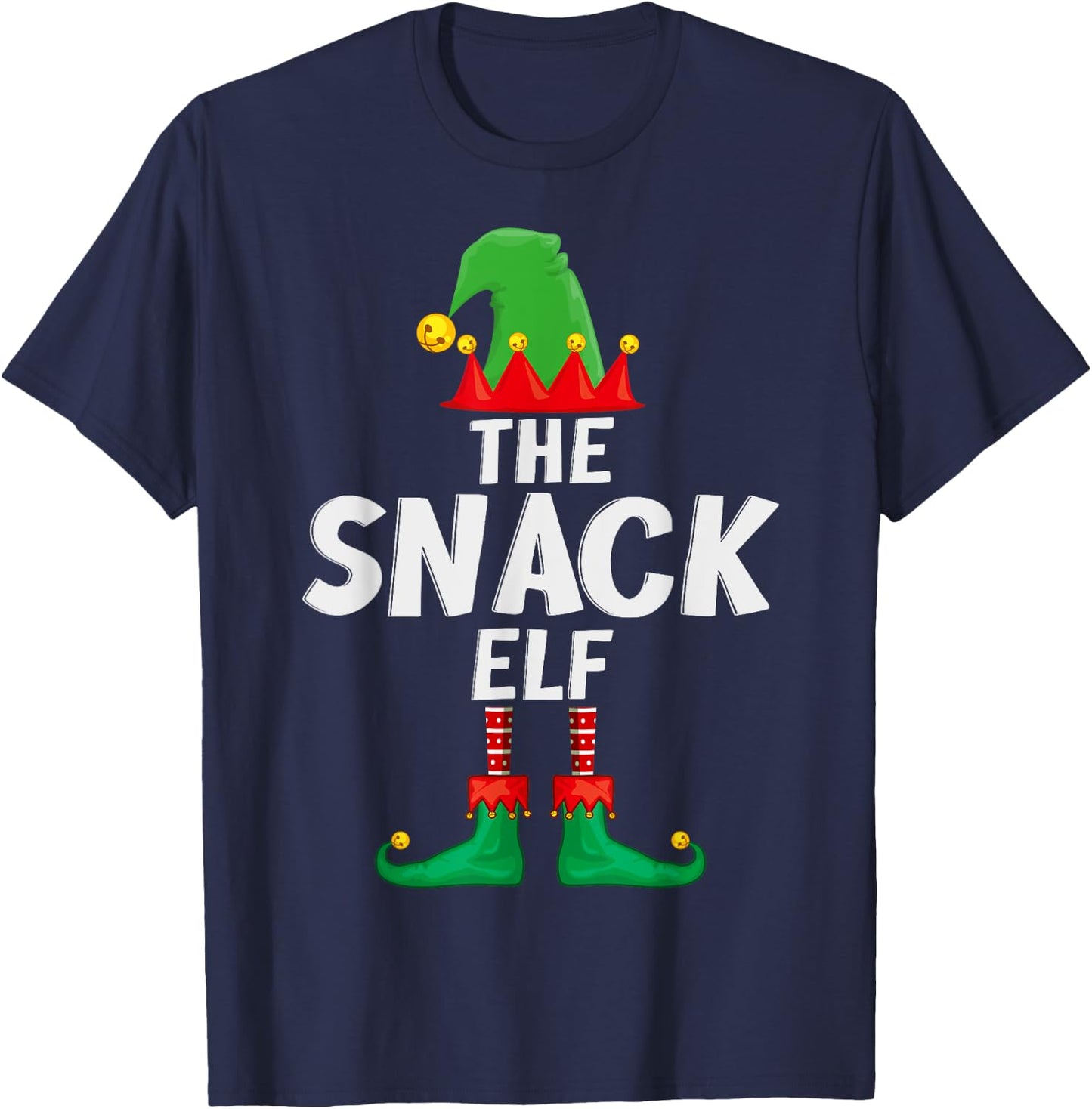 The Snack Elf Matching Family Christmas T-Shirt - T-Shirt | Navy