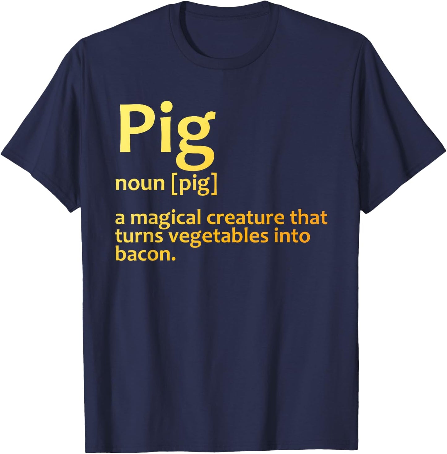 Best Bacon Design Women Kids Pig Food Bacon Lover T-Shirt - T-Shirt | Navy