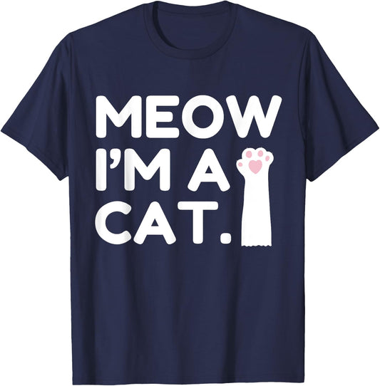 Meow I'm a cat funny lazy animal costume Women T-Shirt - T-Shirt | Navy