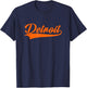 Detroit - Throwback Design - Classic T-Shirt - T-Shirt | Navy