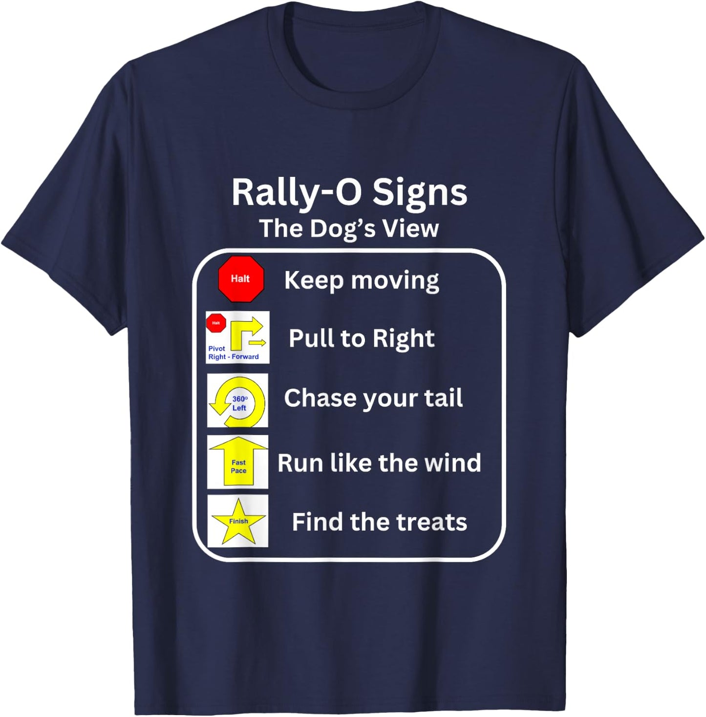 Funny Dog Rally Obedience Men Women T-Shirt - T-Shirt | Navy