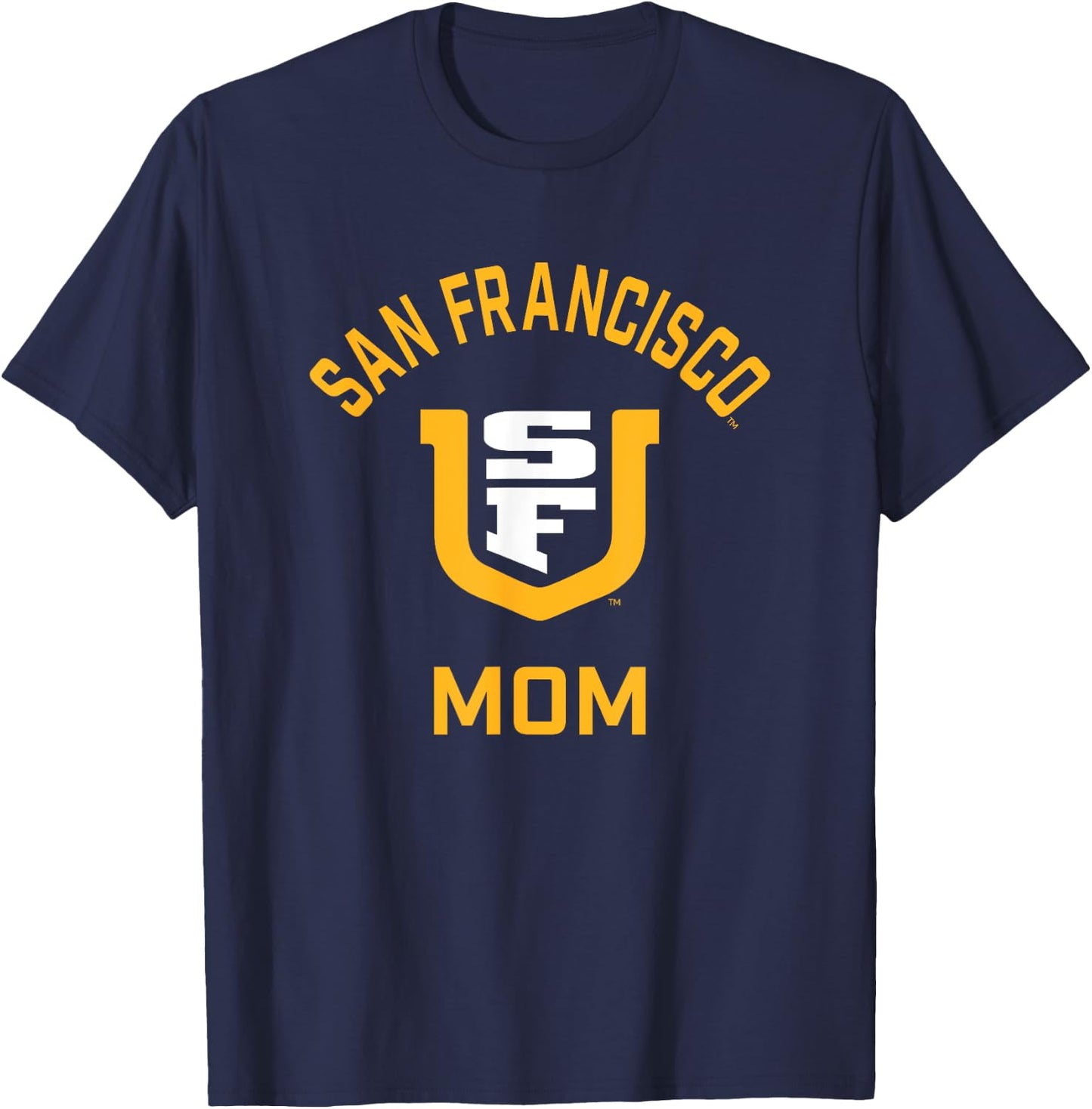 University of San Francisco USF Dons Arched Mom T-Shirt - T-Shirt | Navy