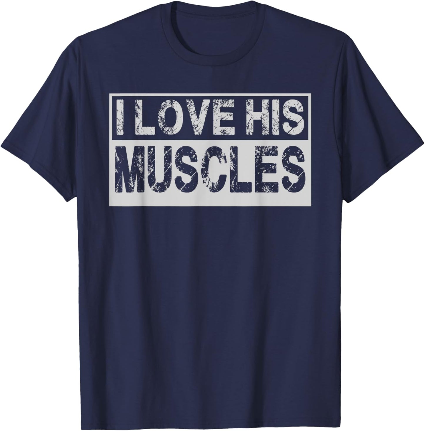 I Love Her Curves His Muscles Matching Gym Couples 2PCS T-Shirt - T-Shirt | Navy