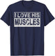 I Love Her Curves His Muscles Matching Gym Couples 2PCS T-Shirt - T-Shirt | Navy