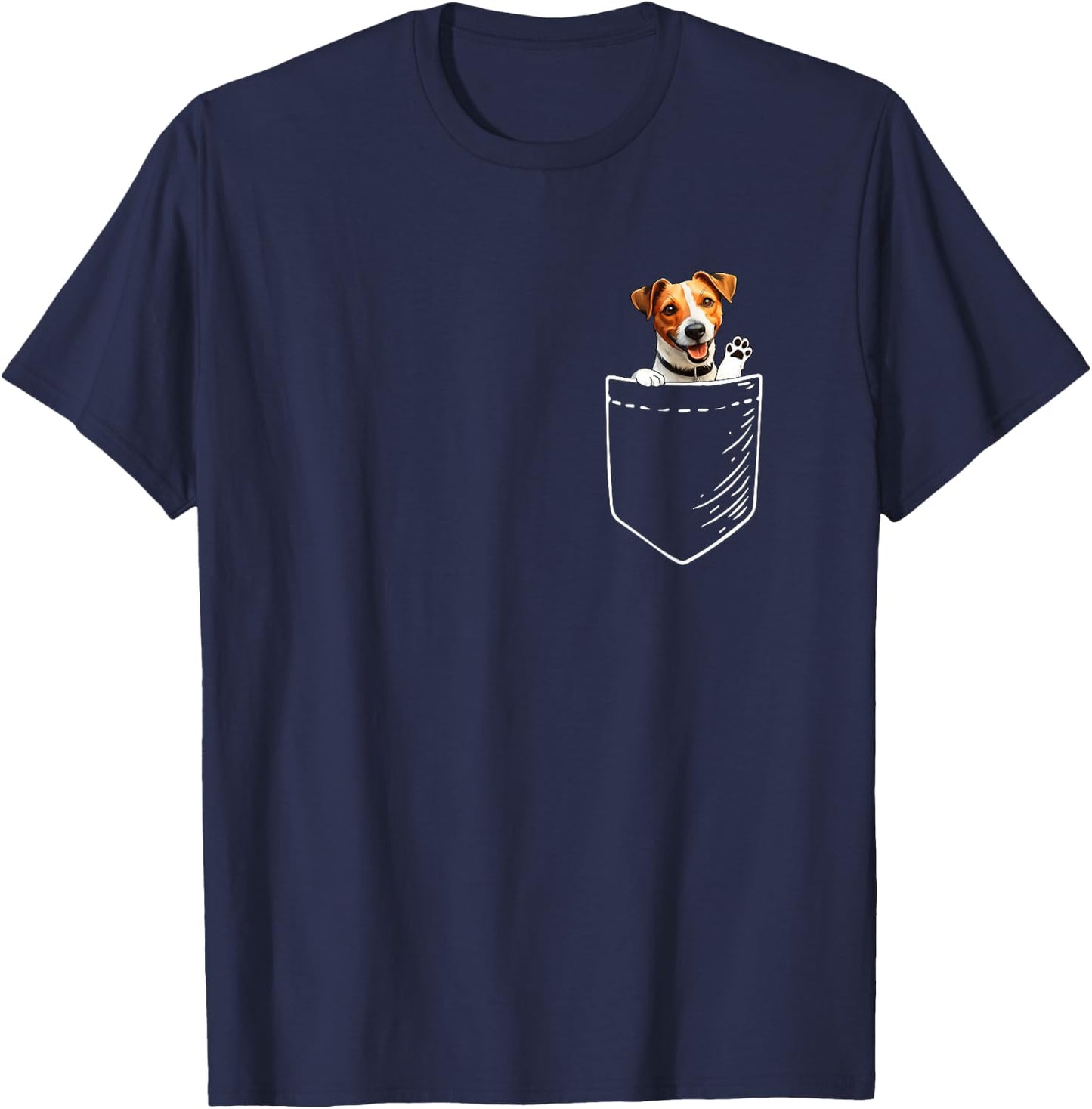 Kids JRT Dog Lover Pocket Jack Russell T-Shirt - T-Shirt | Navy