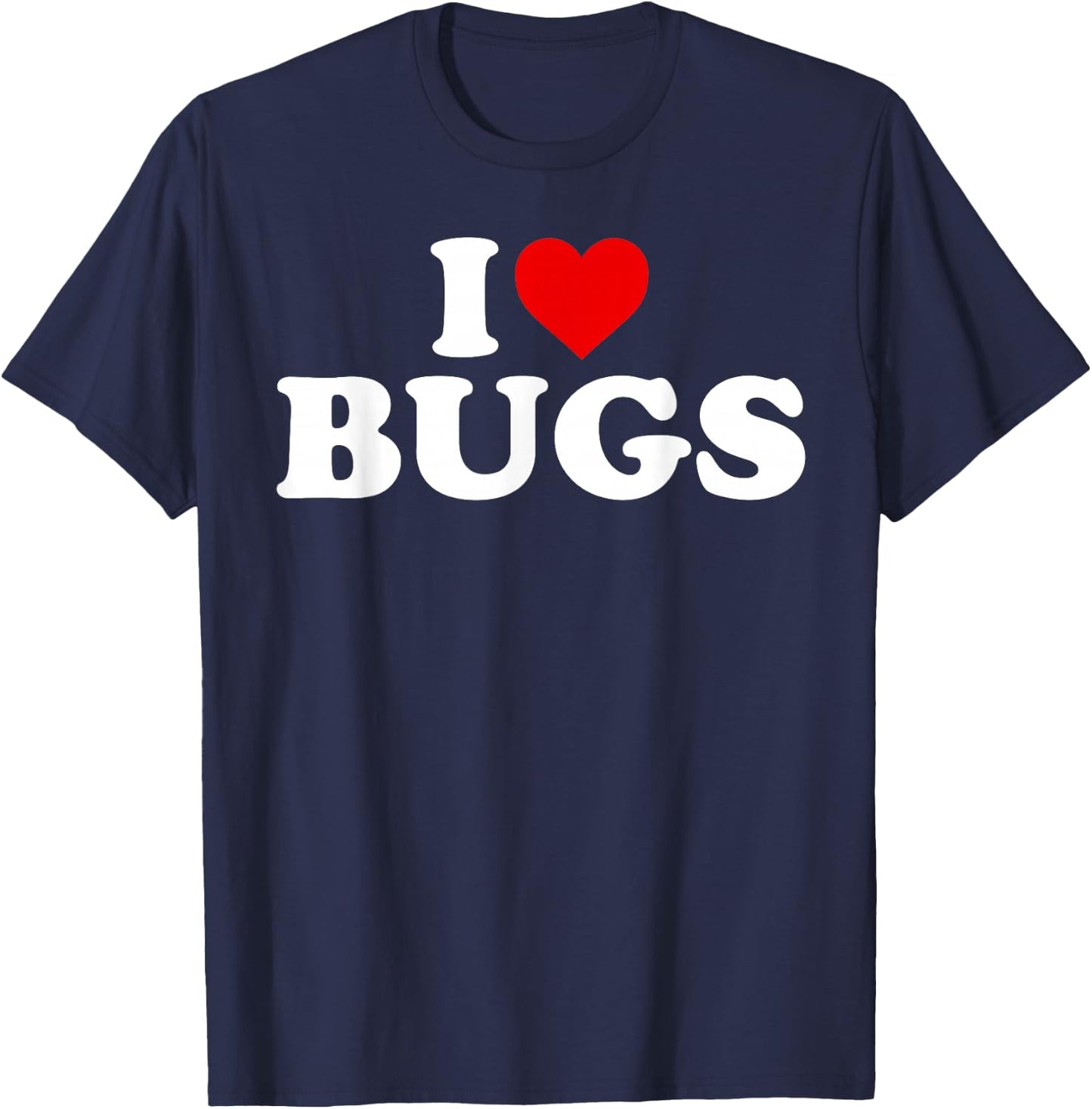 I Love Bugs - Heart T-Shirt - T-Shirt | Navy