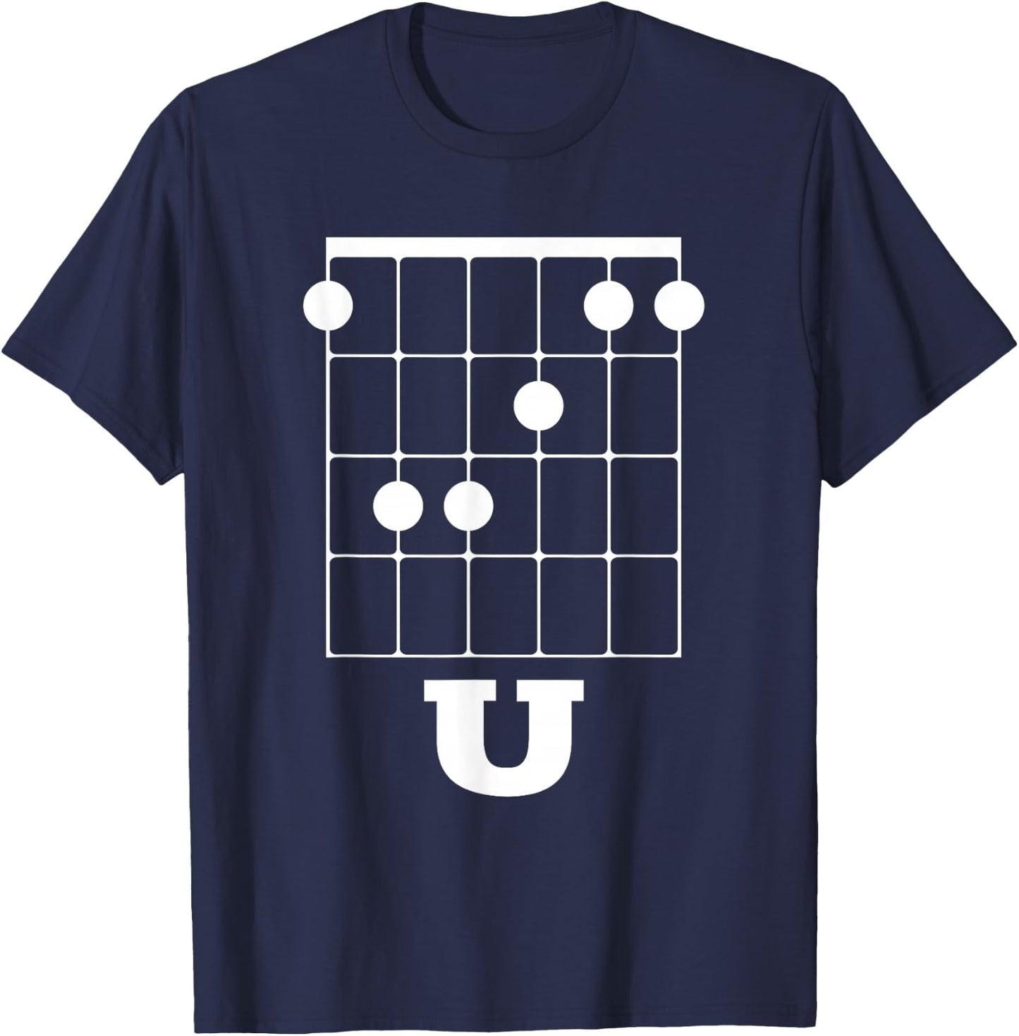 Funny Guitar Shirt - F Chord U T-Shirt - T-Shirt | Navy