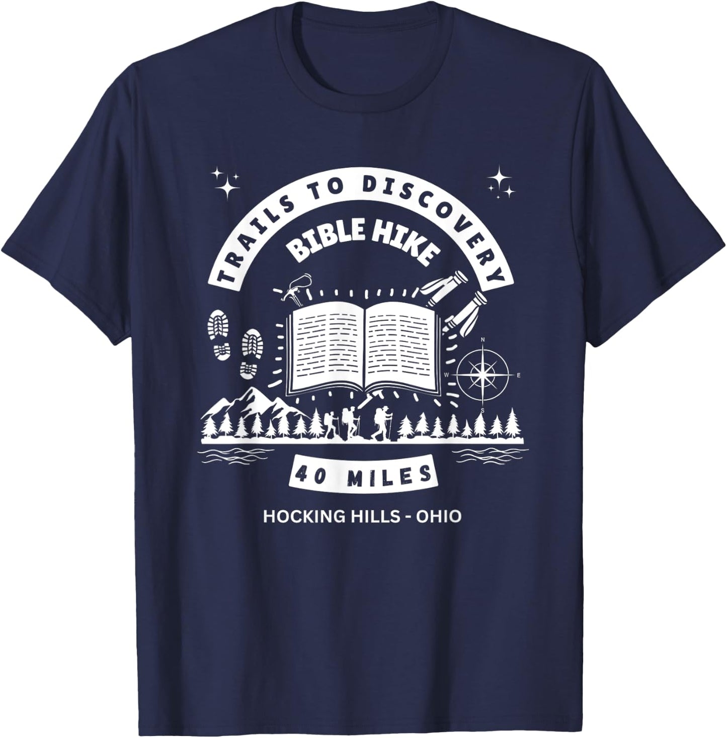 Trails To Discovery Bible Hike T-Shirt - T-Shirt | Navy