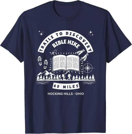 Trails To Discovery Bible Hike T-Shirt - T-Shirt | Navy