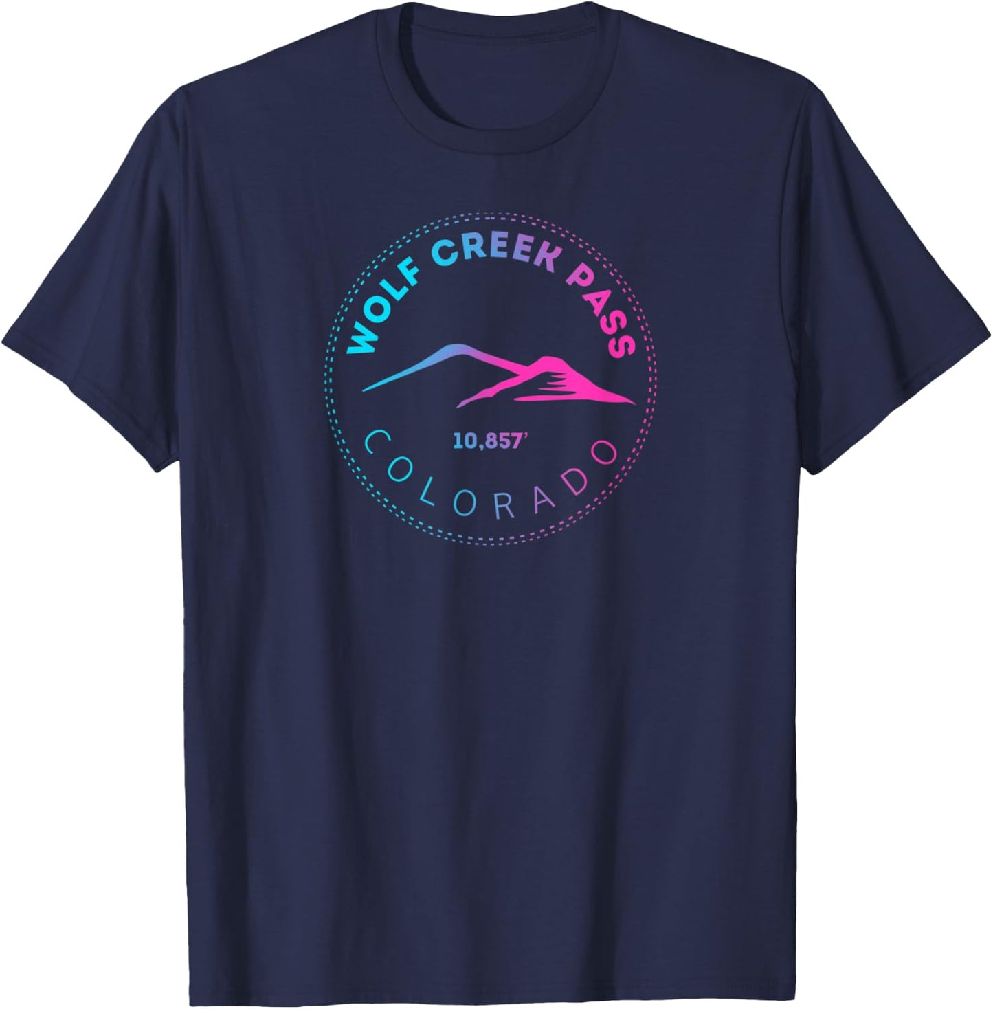 Wolf Creek Pass Colorado – Radiant Elevated Mountain T-Shirt - T-Shirt | Navy