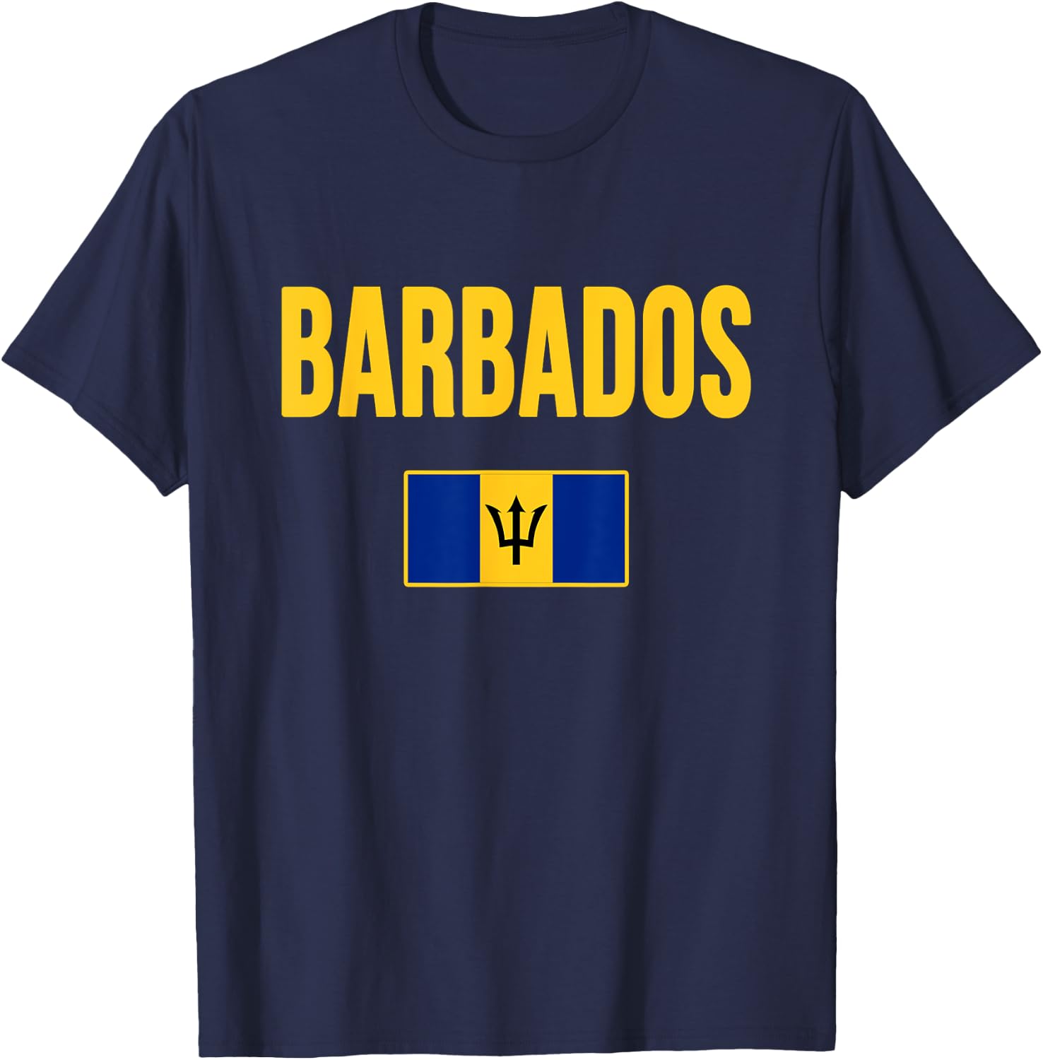 Barbados Flag Barbadian Souvenir T-Shirt - T-Shirt | Navy