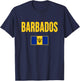 Barbados Flag Barbadian Souvenir T-Shirt - T-Shirt | Navy