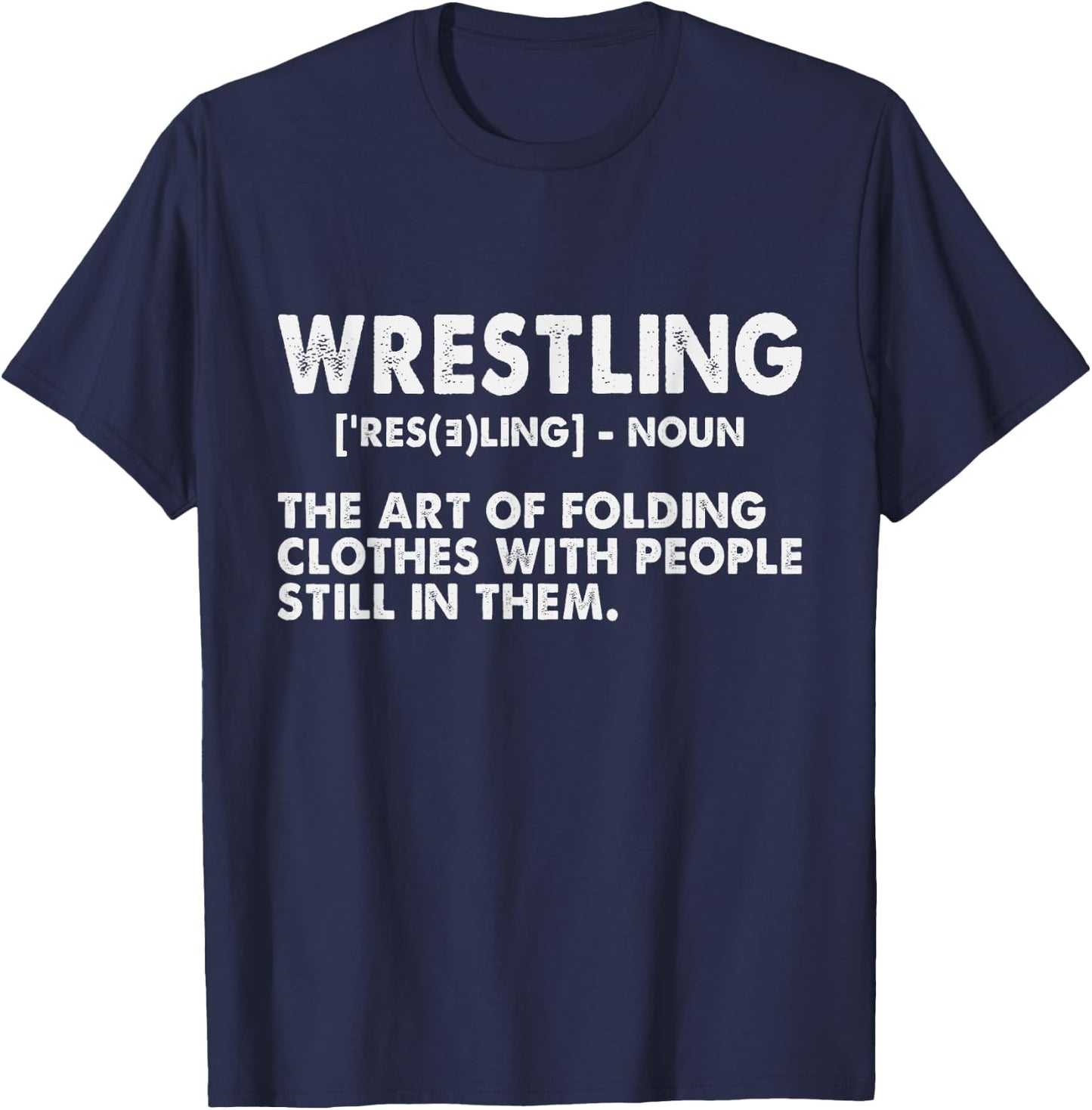 Funny Wrestling Definition Art Women Kids Wrestler T-Shirt - T-Shirt | Navy