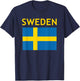 Kids Vintage Sweden Flag Swedish Souvenir Boys Girls Toddler T-Shirt - T-Shirt | Navy