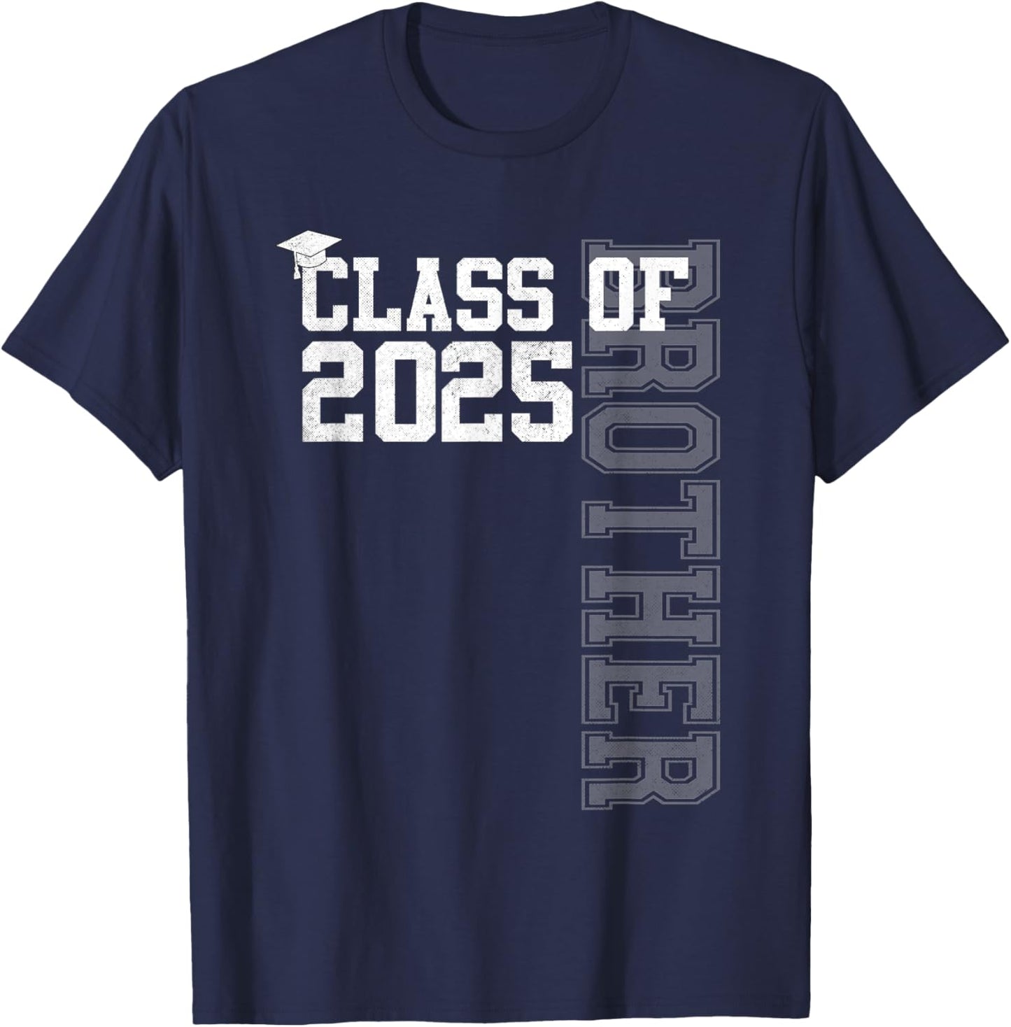 Senior Brother Proud Brother Of A Class Of 2025 Graduate T-Shirt - T-Shirt | Navy