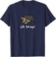 Oh Snap Statement, Snapping Turtle Funny Reptile Graphic T-Shirt - T-Shirt | Navy