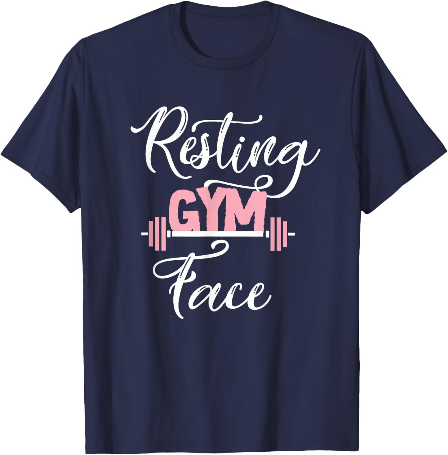 Resting Gym Face Funny Cool Workout Fitness Saying Quote T-Shirt - T-Shirt | Navy