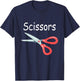 Rock Paper Scissors Matching Halloween Costumes T-Shirt - T-Shirt | Navy
