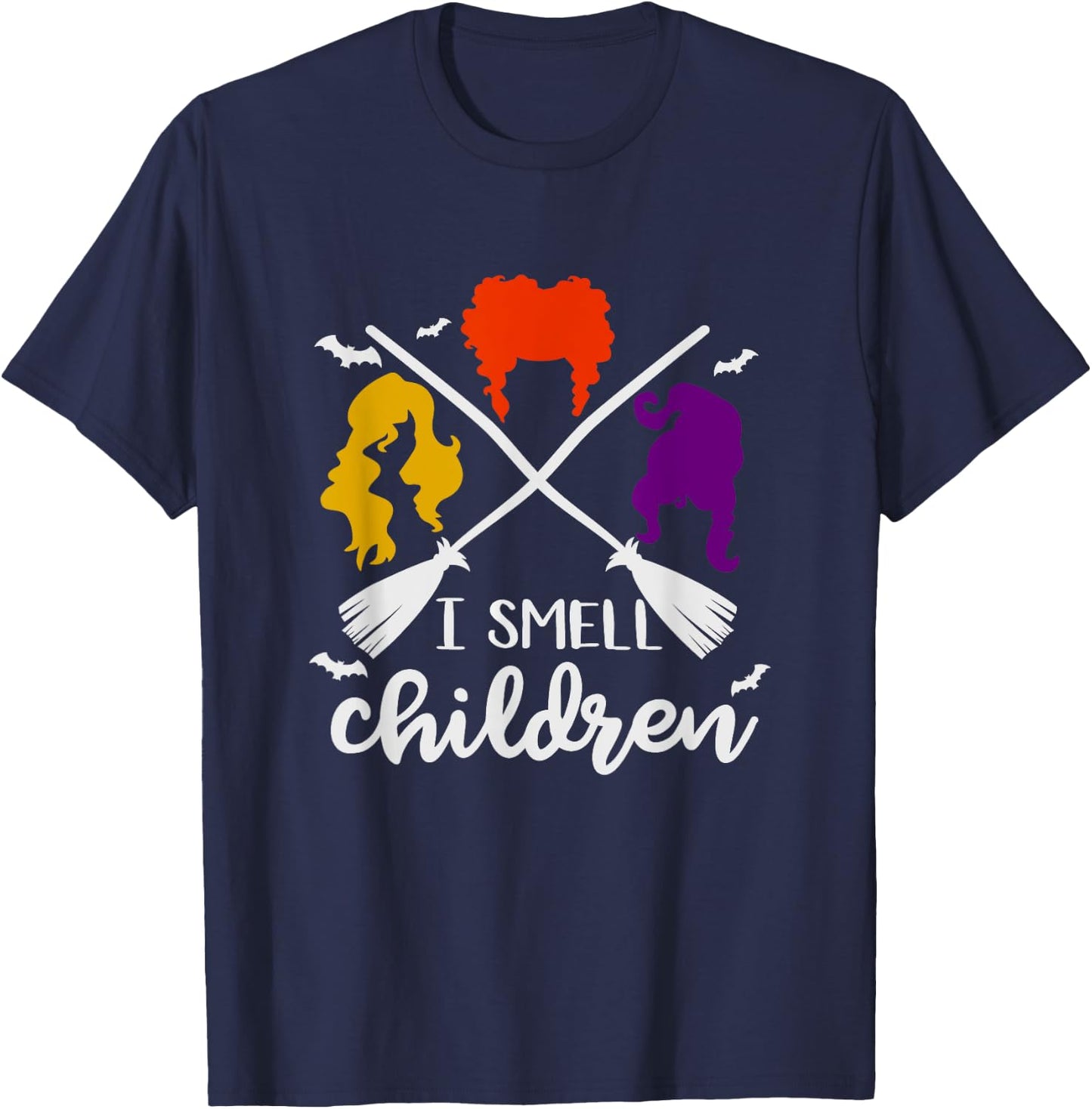 I Smell Children Funny Witch Halloween Lazy Costume Gift T-Shirt - T-Shirt | Navy