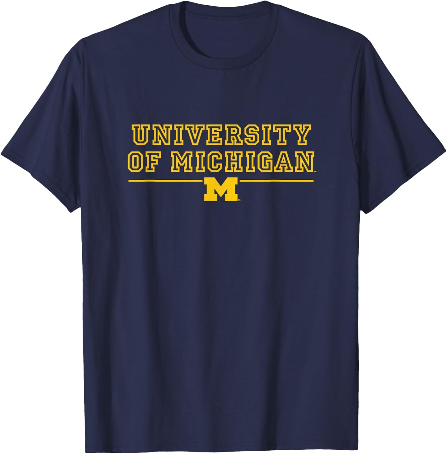 University of Michigan Wolverines U of M Hollow T-Shirt - T-Shirt | Navy