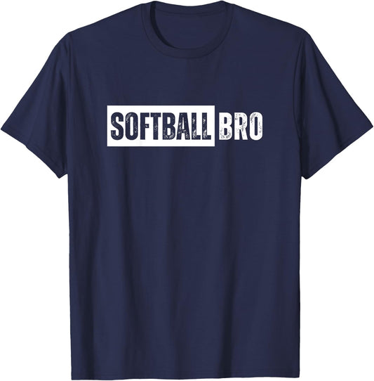 Kids Softball Brother Toddler Bro T-Shirt - T-Shirt | Navy