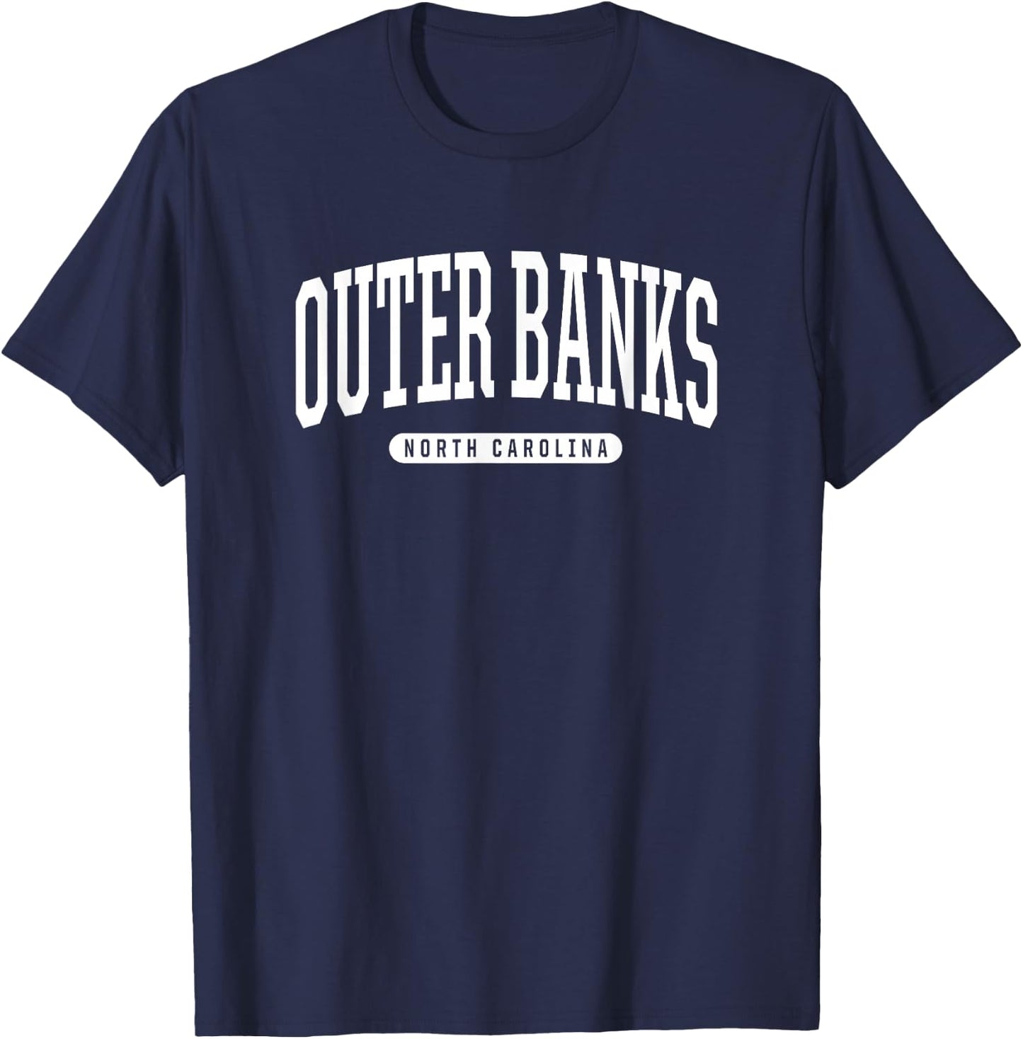 College Style Outer Banks North Carolina Souvenir Gift T-Shirt - T-Shirt | Navy